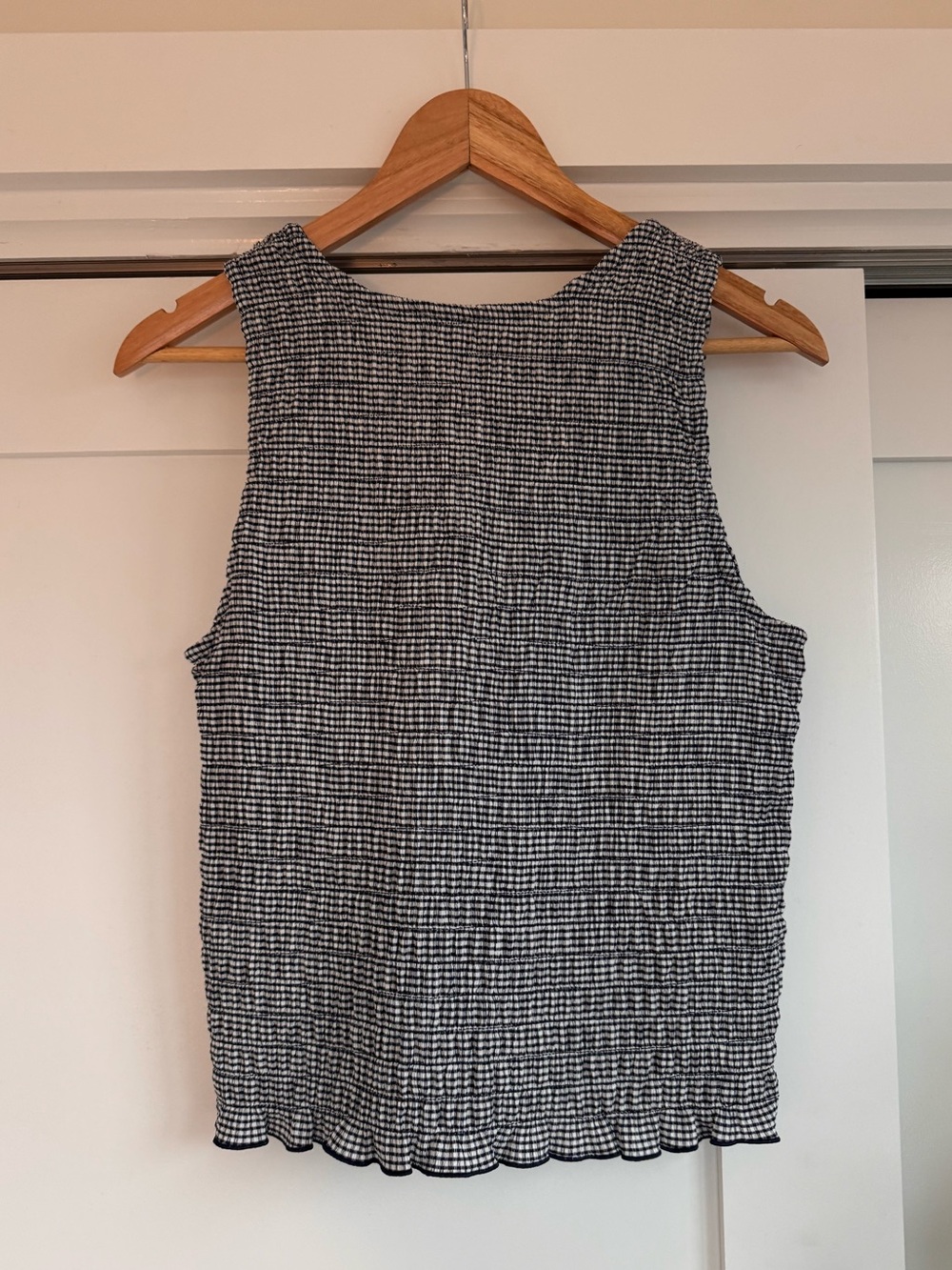Old Navy Smocked Gingham Tank - L